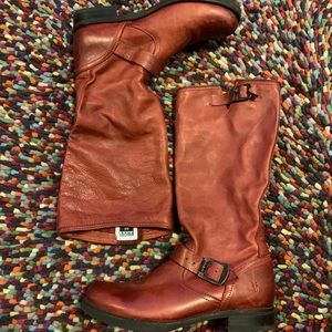 Frye Veronica Slouch Boots Red - size 8